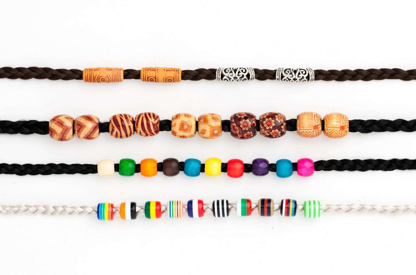 Hair bead ceramic, elongated AFROline (1pc)-2