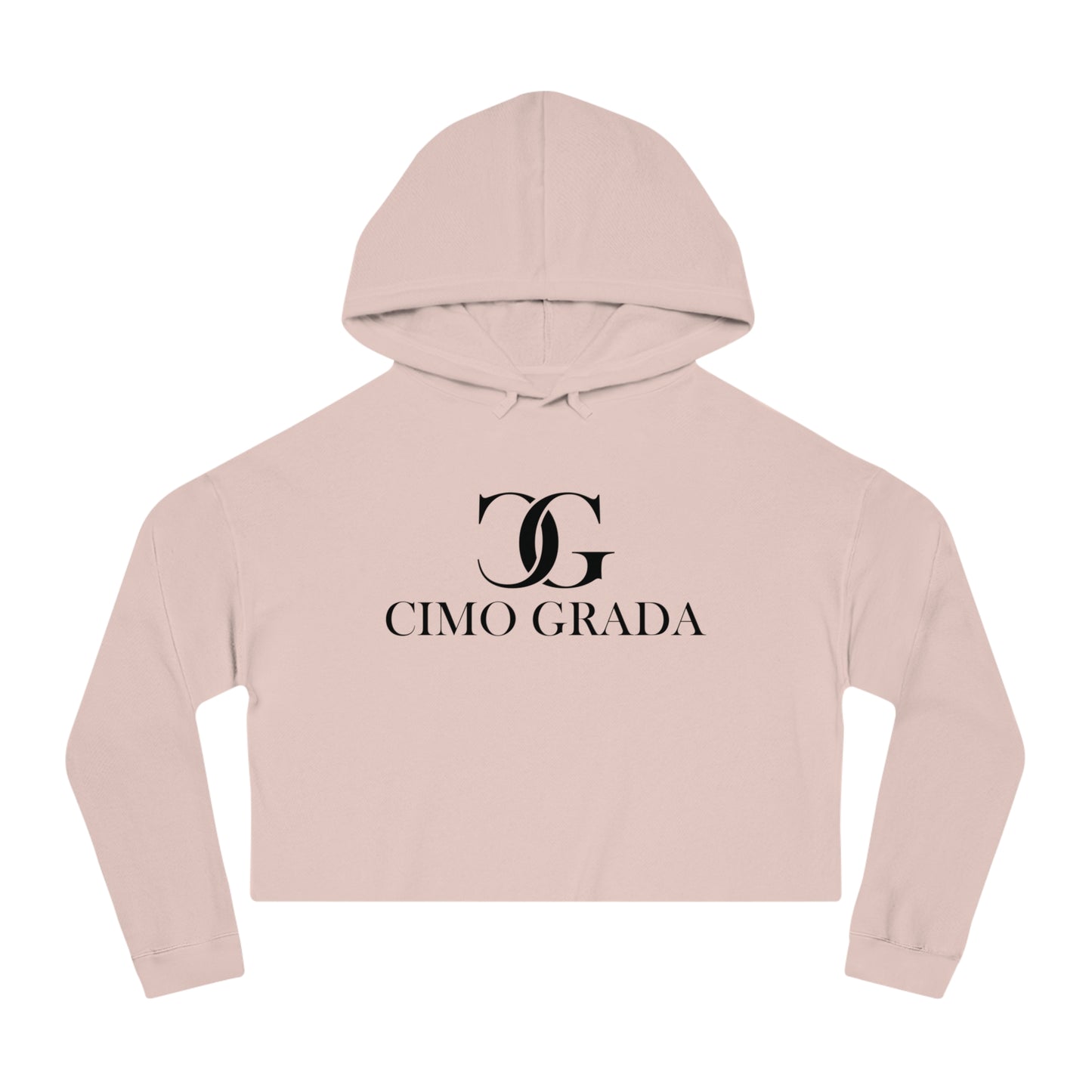 Chic Women’s Cropped Hoodie with Cimo Grada Design, Casual Fashion, Streetwear, Gift for Her, Trendy Outfit