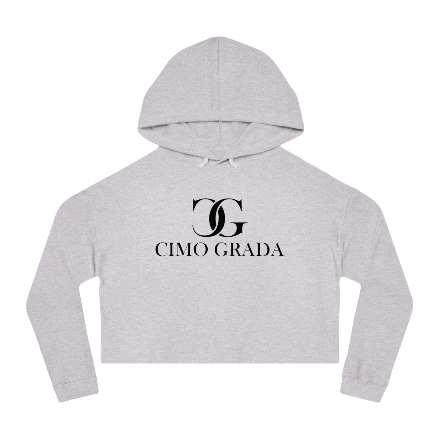 Chic Women’s Cropped Hoodie with Cimo Grada Design, Casual Fashion, Streetwear, Gift for Her, Trendy Outfit