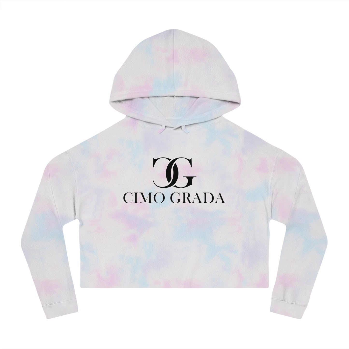 Chic Women’s Cropped Hoodie with Cimo Grada Design, Casual Fashion, Streetwear, Gift for Her, Trendy Outfit