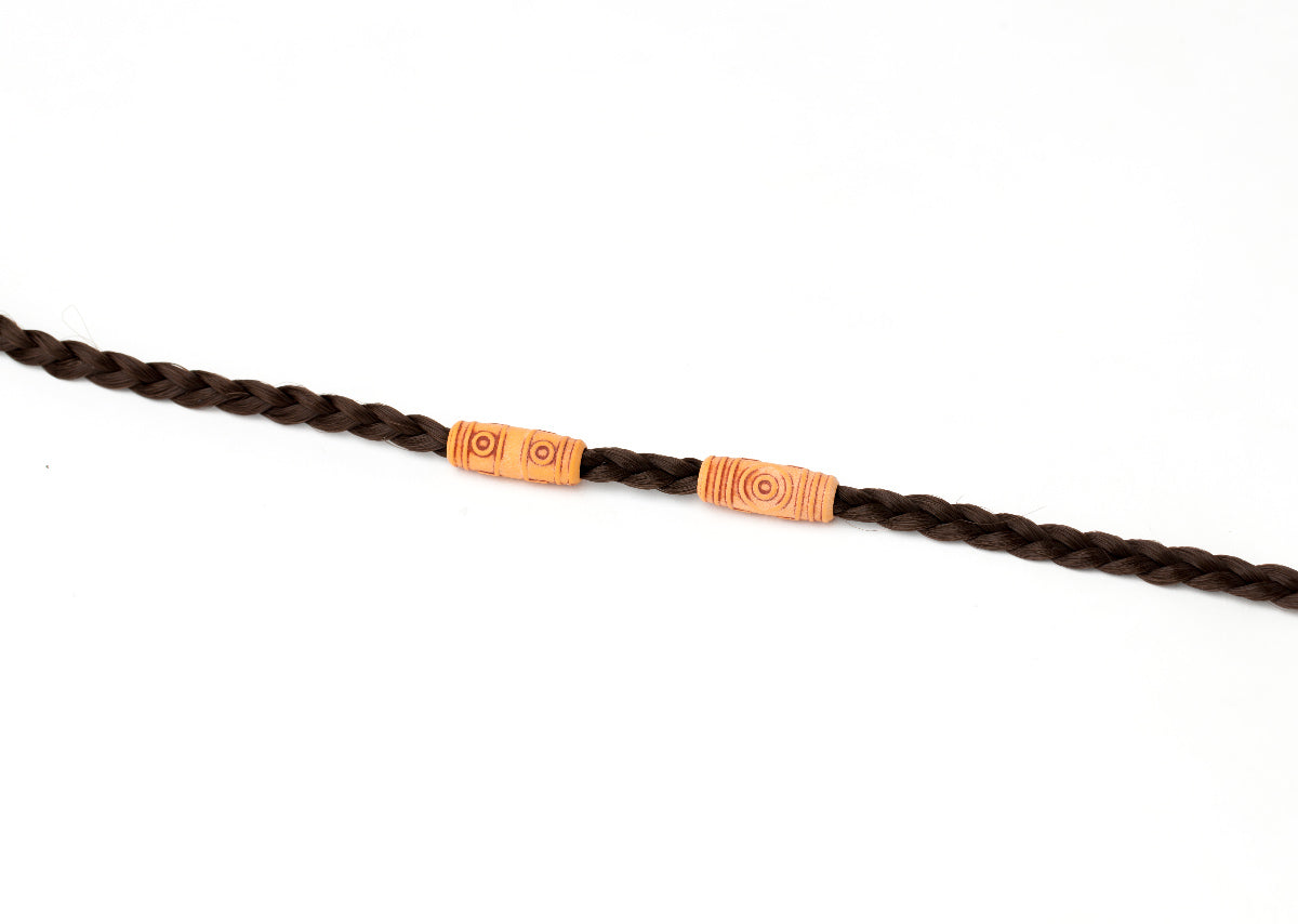 Hair bead ceramic, elongated AFROline (1pc)-1