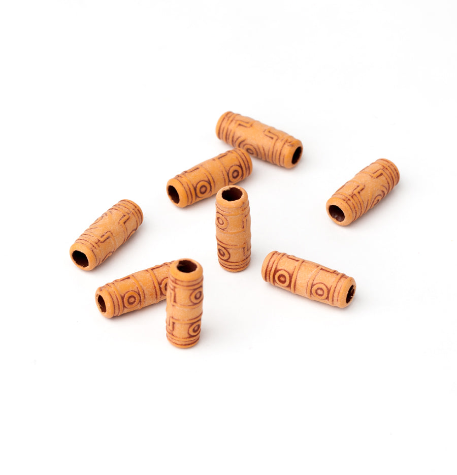 Hair bead ceramic, elongated AFROline (1pc)-0